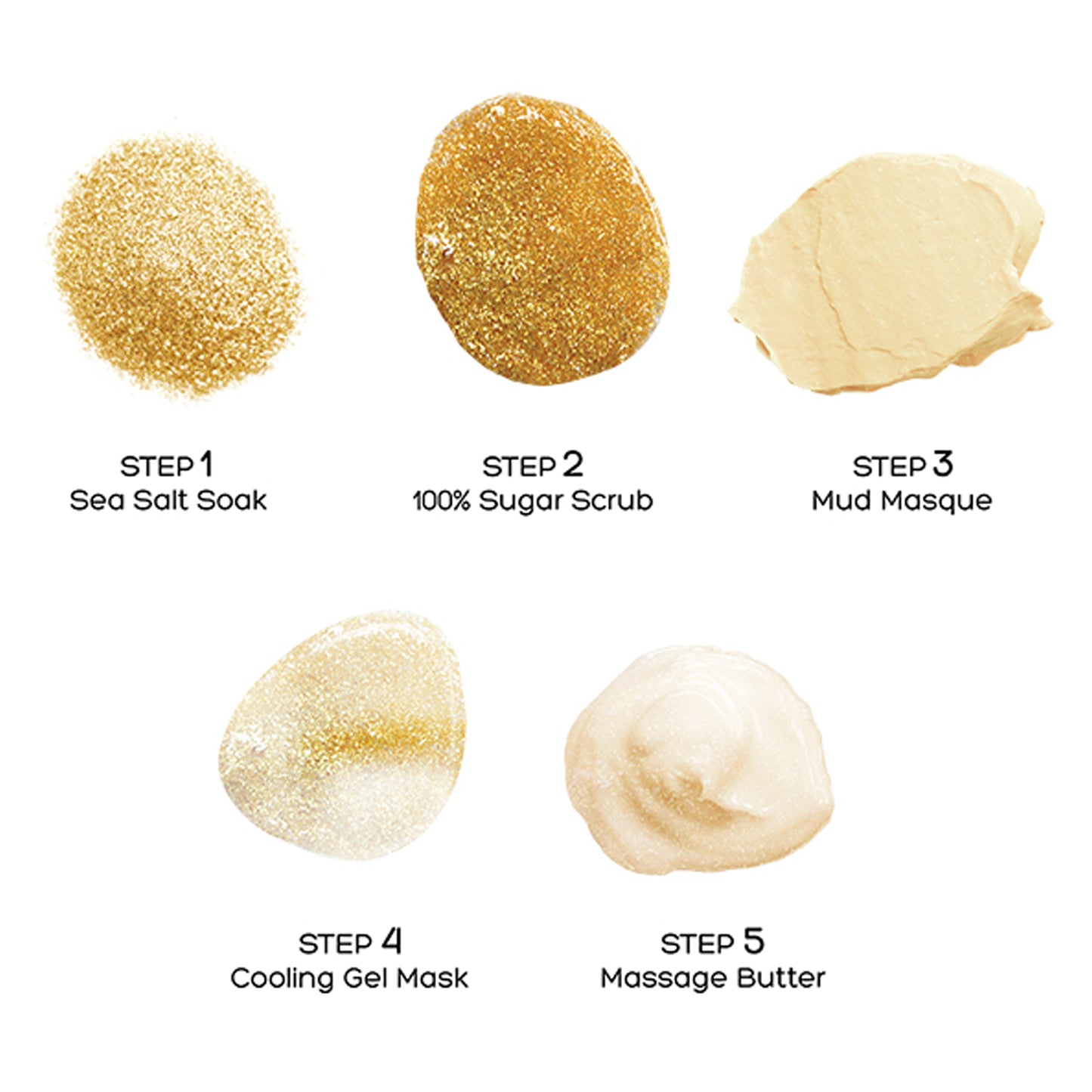 Voesh Pedi in a Box Glimmer 5 Step - Golden Vanilla