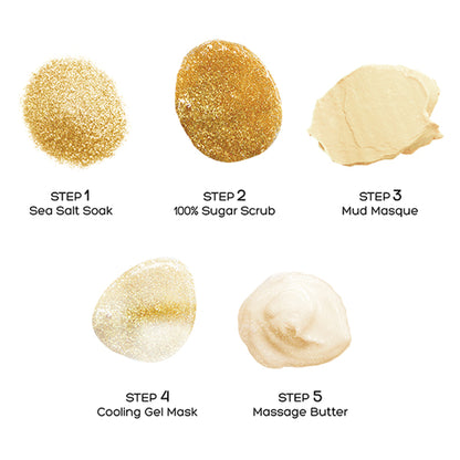 Voesh Pedi in a Box Glimmer 5 Step - Golden Vanilla