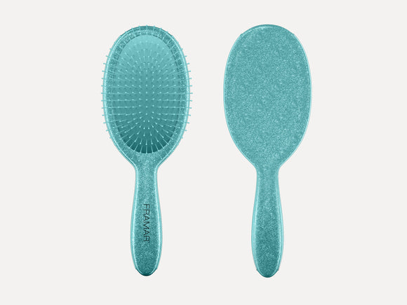 Framar Limited Edition Cookie Cutter Detangle Brush, Frosting - Glitter Turquoise