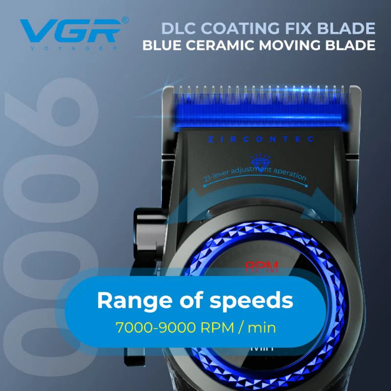 VGR Voyager Professional Hair Clipper - Limited Edition Blue