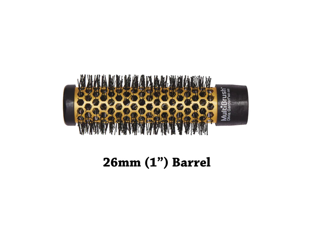 Olivia Garden MultiBrush Barrel 1" (26mm) Small Round Brush, Olivia Garden Round Styling Brush Barrel - Detachable Handle With Pick Sold Separately, 1 Inch Round Blowdry Brush Barrel - Style And Leave Barrel In For Volume And Movement, Olivia Garden Styling Tools NZ, NZ Professional Salon Supplies