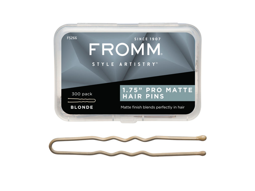 Fromm Style Artistry 45mm (1.75") Pro Matte Hair Pins, 300 Pack - Blonde