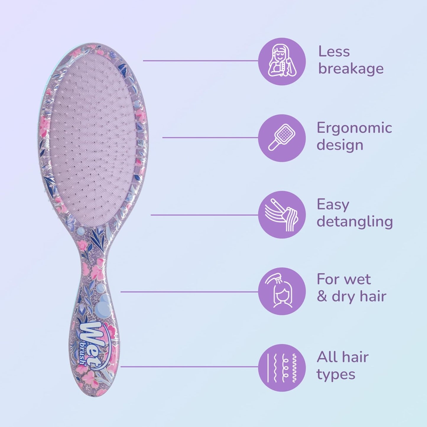 Wet Brush Original Detangler, Wicked 2.0 | Wicked for Good - Glow with Glinda Kit