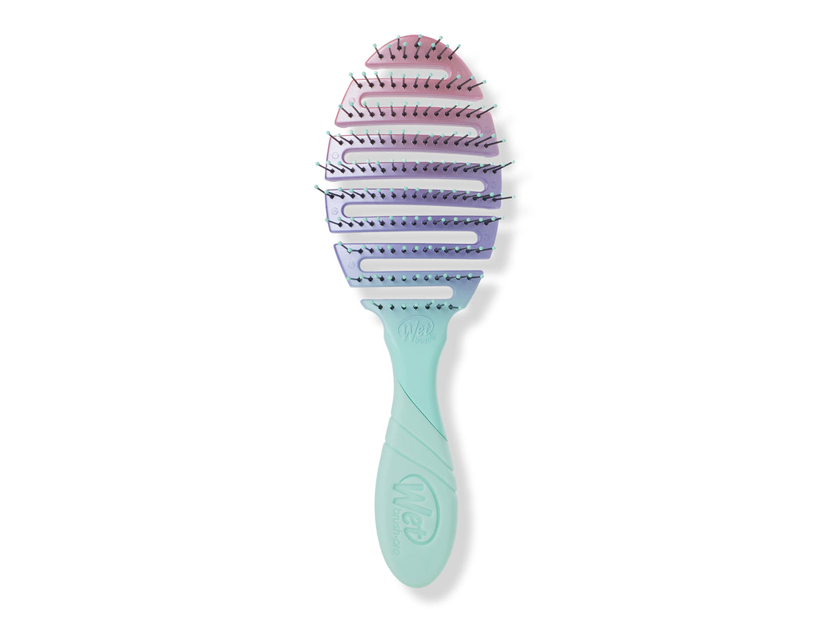Wet Brush Pro Vent Brush With Rubberized Grip - Millenial Ombre Colour, Wet Brush Vent Brush For Use On Wet Or Dry Hair, Heat Resistant, Pastel Ombre Pink - Purple - Turquoise Colour