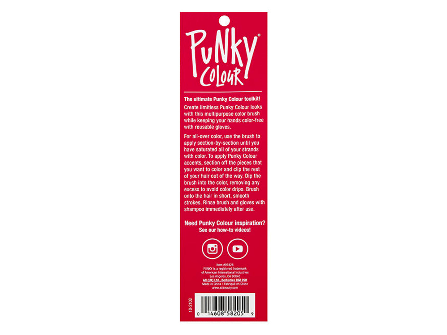 Punky Colour Pink Tint Brush & Glove Kit