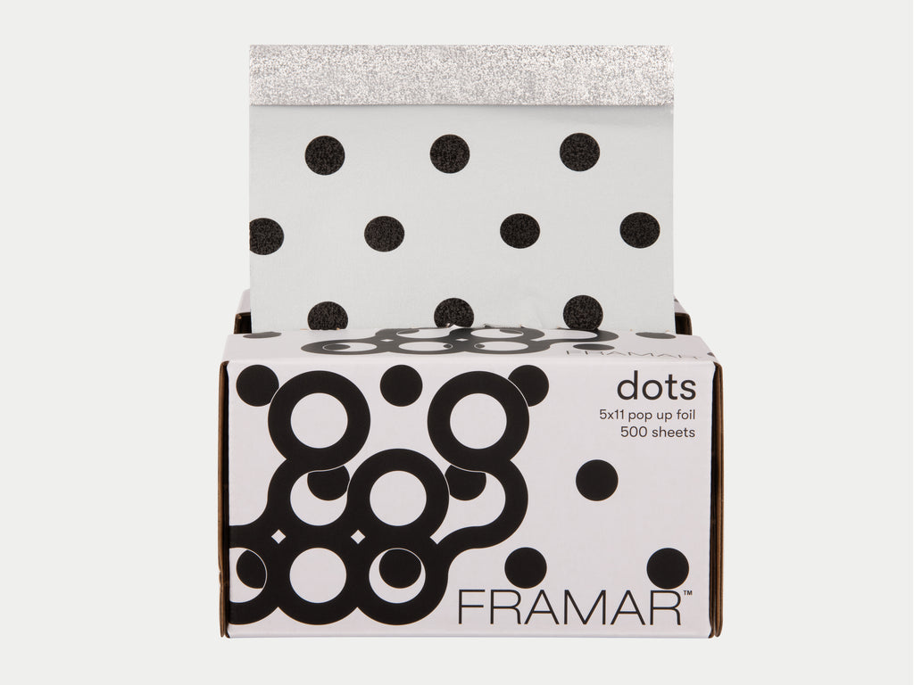 Framar Polka Dots Black & White Pop Up Foil (500ct) 127 x 280mm (5x11)