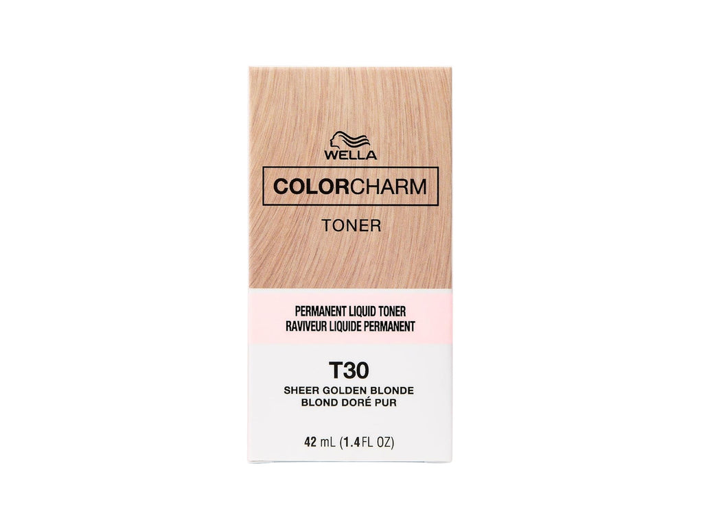 Wella Color Charm T30 Sheer Golden Blonde Permanent Toner For Pre-Lightened Hair 42ml, Wella Permanent Toner For Light Golden Blonde Hair, Sheer Gold Toner For Natural Looking Golden  Blonde Hair, Toner For Hair, Mix Wella T30 With T05 For A Rose Gold Toner, Wella Color Charm Toners NZ, NZ Professional Hairdressing Supplies, NZ Salon Supplies, Blonde Hair NZ