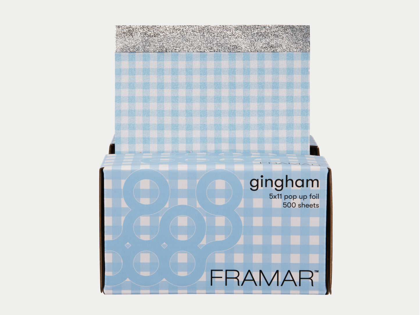 Framar Gingham Blue Pop Up Foil (500ct) 127 x 280mm (5x11)