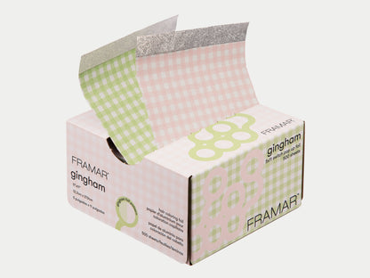 Framar Gingham Switch Pink/Green Pop Up Foil (500ct) 127 x 280mm (5x11) (12pc CARTON)