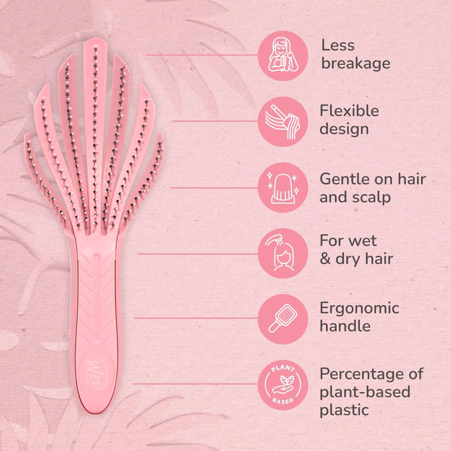 Wet Brush Go Green Curl Detangler - Pink