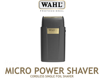 Wahl Professional Micro Power Shaver Cordless Single Foil Shaver, Wahl Micro Power Shaver Super Close Finish, Foil Shaver With One Foil, Foil Shaver For A Smooth Finish, Official Wahl Stockist NZ, Wahl AU/NZ Stockist, Professional Barber Tools And Supplies NZ, NZ Hair and Barber Supplies, Barber Supplies, Clipper