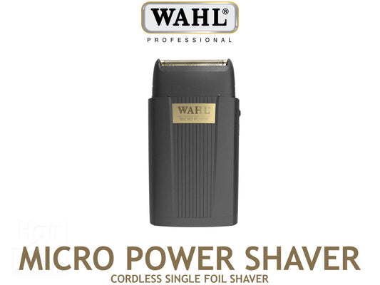 Wahl Professional Micro Power Shaver Cordless Single Foil Shaver, Wahl Micro Power Shaver Super Close Finish, Foil Shaver With One Foil, Foil Shaver For A Smooth Finish, Official Wahl Stockist NZ, Wahl AU/NZ Stockist, Professional Barber Tools And Supplies NZ, NZ Hair and Barber Supplies, Barber Supplies, Clipper