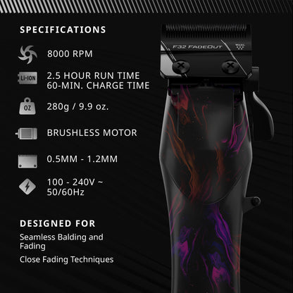 WAHL Professional Vapor Clipper Space Limited Edition + FREE Single Charge Station & LE Vapor Space Cape