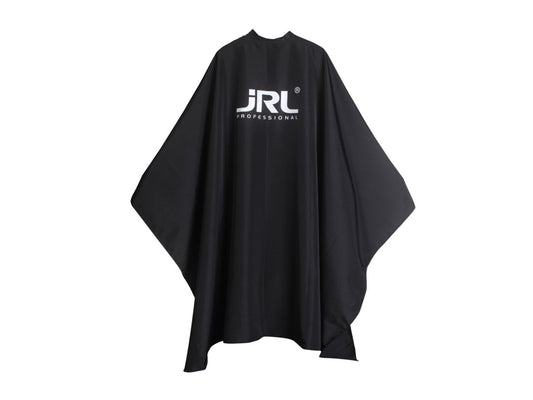 JRL Professional Barber Cutting Cape  - Black, Light Weight JRL Brand Black Cutting Cape, Black Hairdressing/Barber Cape With Comfortable Rubber Neck, Authorized JRL Stockist NZ