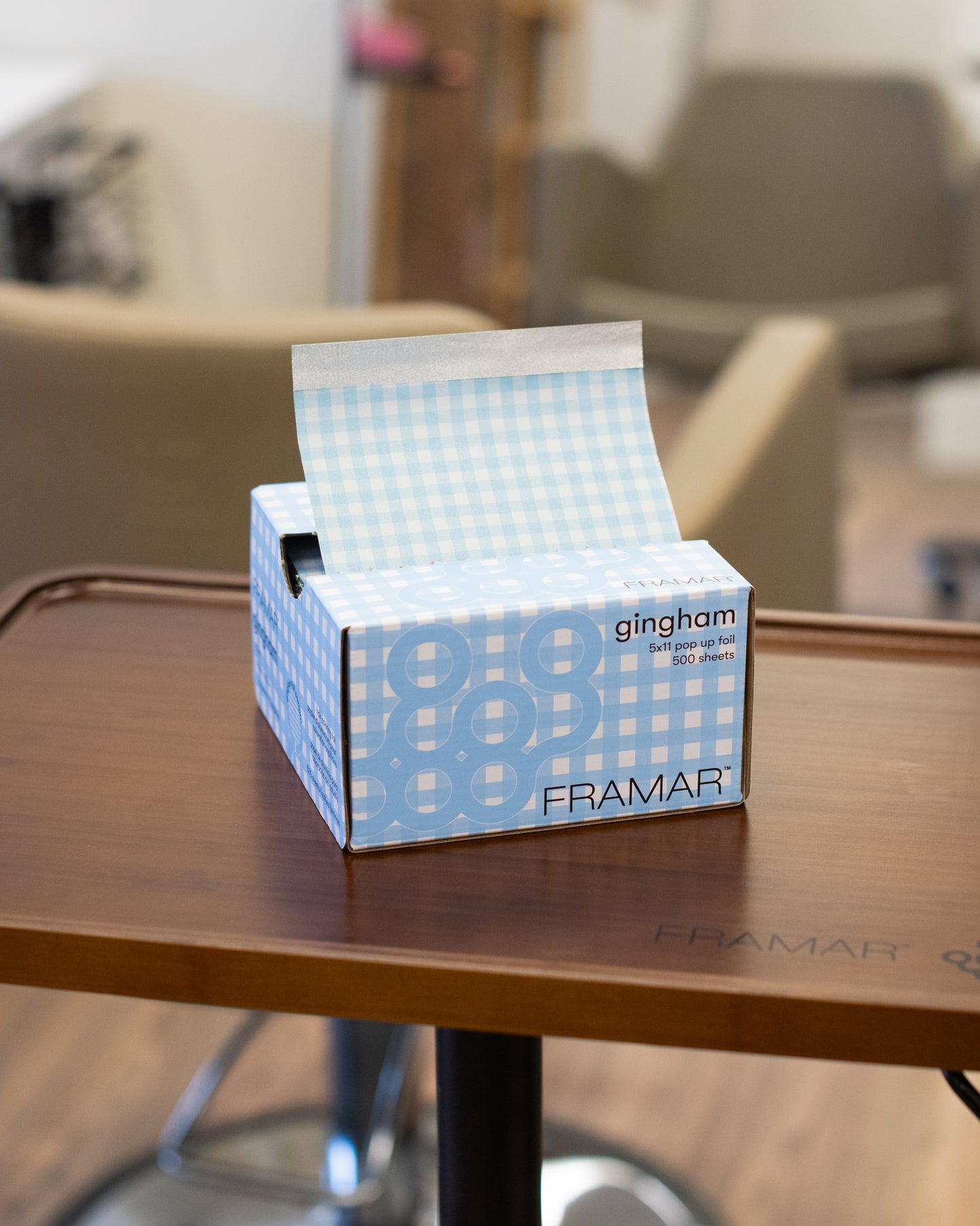 Framar Gingham Blue Pop Up Foil (500ct) 127 x 280mm (5x11)