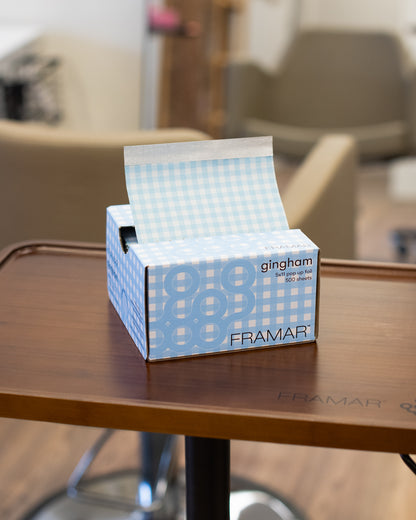 Framar Gingham Blue Pop Up Foil (500ct) 127 x 280mm (5x11)