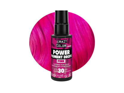 Crazy Color Power Pigment Drops - Pink 30ml (High Concentration Colour)