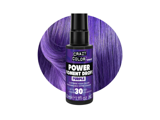Crazy Color Power Pigment Drops - Purple 30ml (High Concentration Colour)