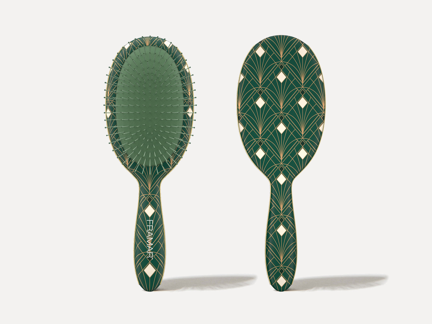 Framar Detangle Brush Limited Edition Cheers Haters - Emerald City, Wet And Dry Hair Brush Great For Hair Extensions
