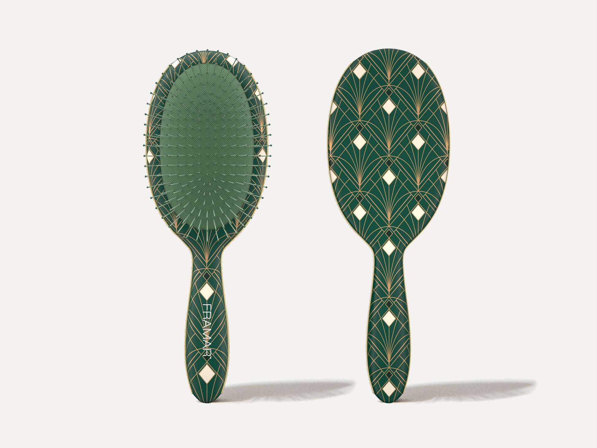 Framar Detangle Brush Limited Edition Cheers Haters - Emerald City, Wet And Dry Hair Brush Great For Hair Extensions
