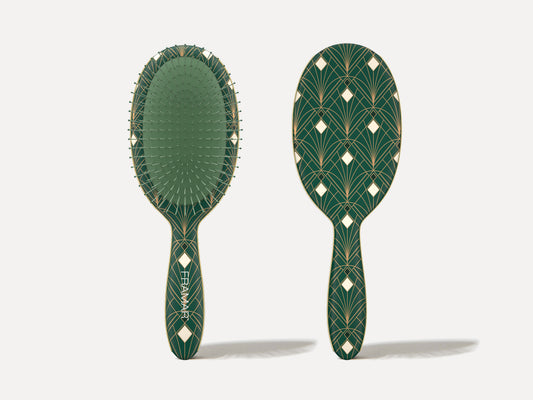 Framar Detangle Brush Limited Edition Cheers Haters - Emerald City, Wet And Dry Hair Brush Great For Hair Extensions