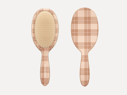 Framar 9pc Detangle Brush Retail Display - Plaid Hair Day
