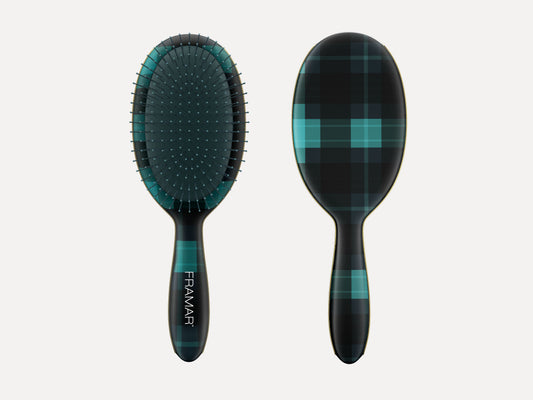 Framar Limited Edition Plaid Hair Day Collection Detangle Brush - Blair, Detangle Brush With Flexible Bristles Perfect For Both Wet Or Dry Hair, Do Not Use With Heat/Hair Dryer