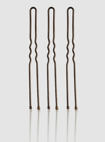 Fromm Style Artistry 76mm (2.75") Pro Matte Hair Pins, 150 Pack - Brown