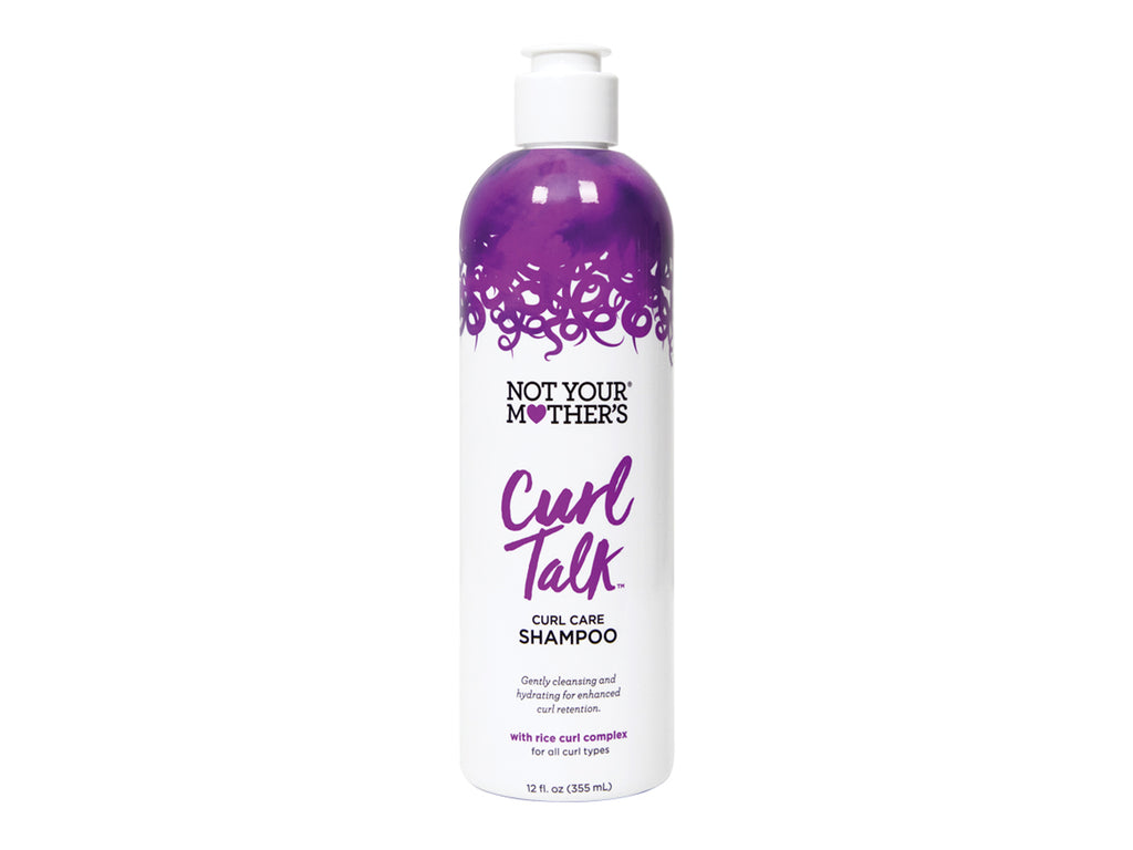 Not Your Mothers Curl Talk Curl Care Shampoo 355ml, Not Your Mothers Hair Care, Curly Hair Keratin Shampoo With Rice Curl Complex, Curly Girl Method Approved Product, Curly & Coily Hair Shampoo, Gentle Shampoo For Bouncy Curls And Coils, NZ Hair And Beauty Supplies, Professional Salon Supplies