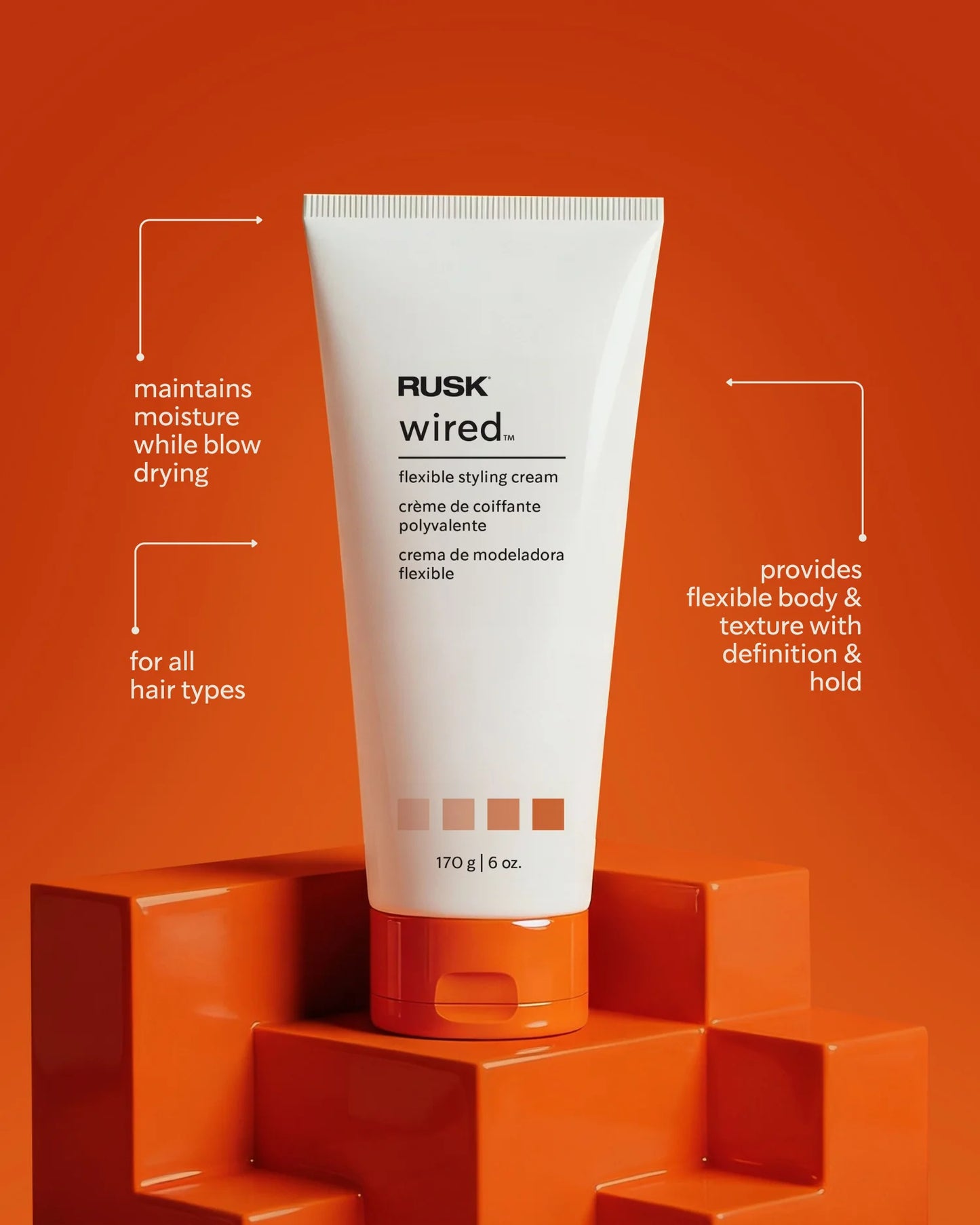 Rusk Designer Collection 'wired' Flexible Styling Creme 170g
