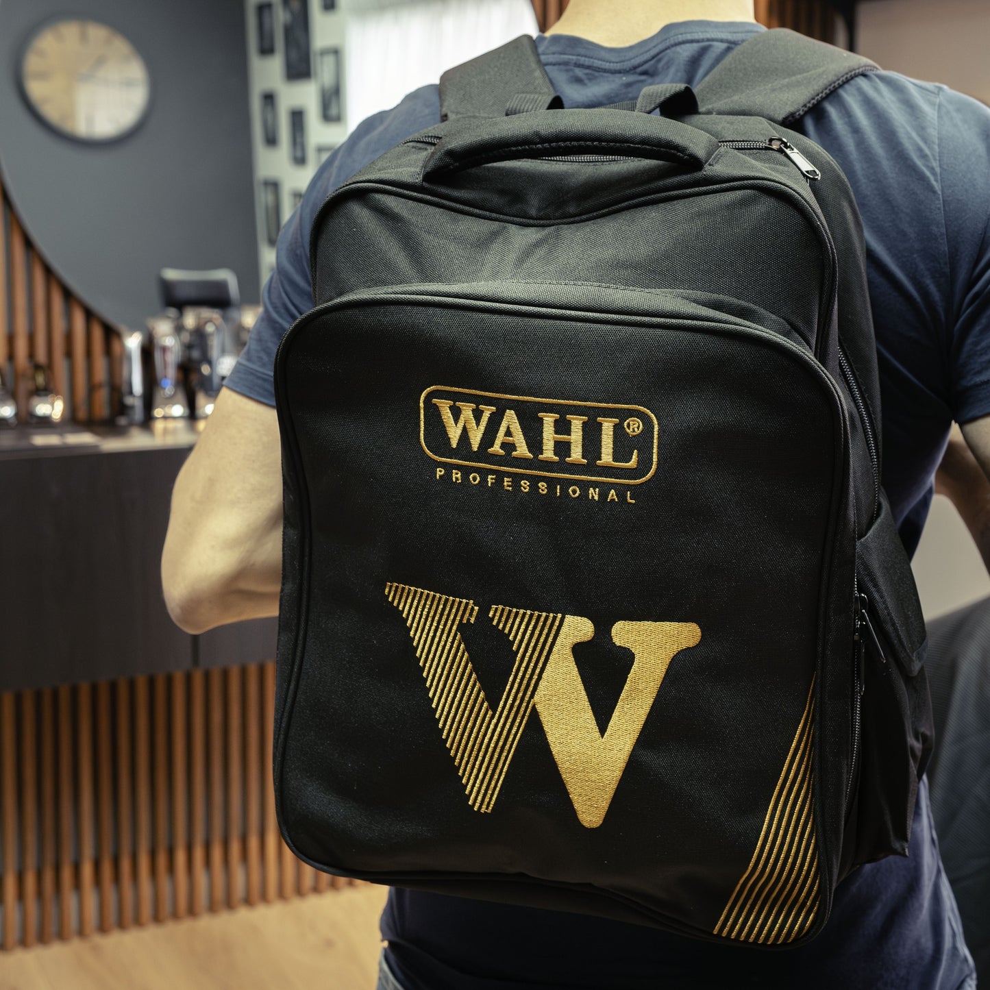 WAHL Barber Backpack, Black w/Yellow Logo