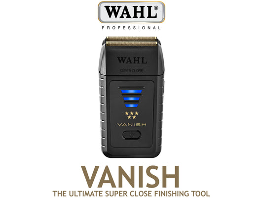 Wahl Professional 5 Star Vanish Finishing Foil Shaver, Wahl Vanish Shaver Super Close, Foil Shaver With 2 Foils, Professional Foil Shaver For Clean Edges And A Smooth Finish, Official Wahl Stockist NZ, Wahl AU/NZ Stockist, Professional Barber Tools And Supplies NZ, NZ Hair and Barber Supplies, Barber Supplies, Clipper