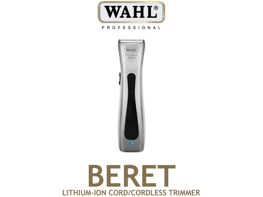 Wahl Professional Beret Lithium-Ion Cord/Cordless Trimmer, Official NZ Wahl Stockist, Wahl Pro AU/NZ, Wahl Clippers, Wahl Trimmers, Wahl Shaver, Wahl Grooming, Wahl Spare Parts, Wahl Accessories, Mens Grooming, Barber Suppliers, Silver Bullet