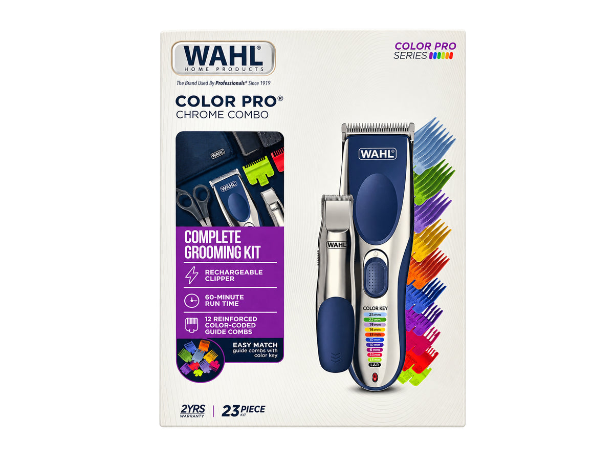WAHL Color Pro Cordless Combo, 23pc Colour-Coded Haircutting Kit