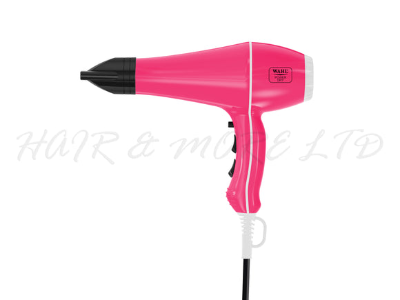 WAHL Powerdry Tourmaline Ionic Hair Dryer 2000W - Hot Pink