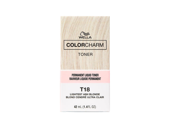 Wella Colour Charm Permanent Toner - #T18 Lightest Ash Blonde 'White Lady'