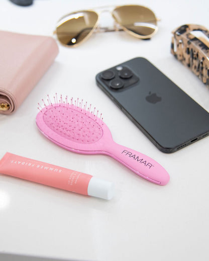 Framar Mini Detangle Hair Brush - Pink