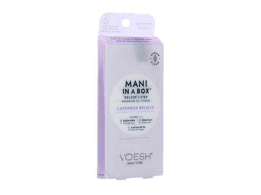 Voesh Mani In A Box -3 Step Lavender Relieve, Vegan Manicure In A Box Kit, KBeauty, Voesh NZ