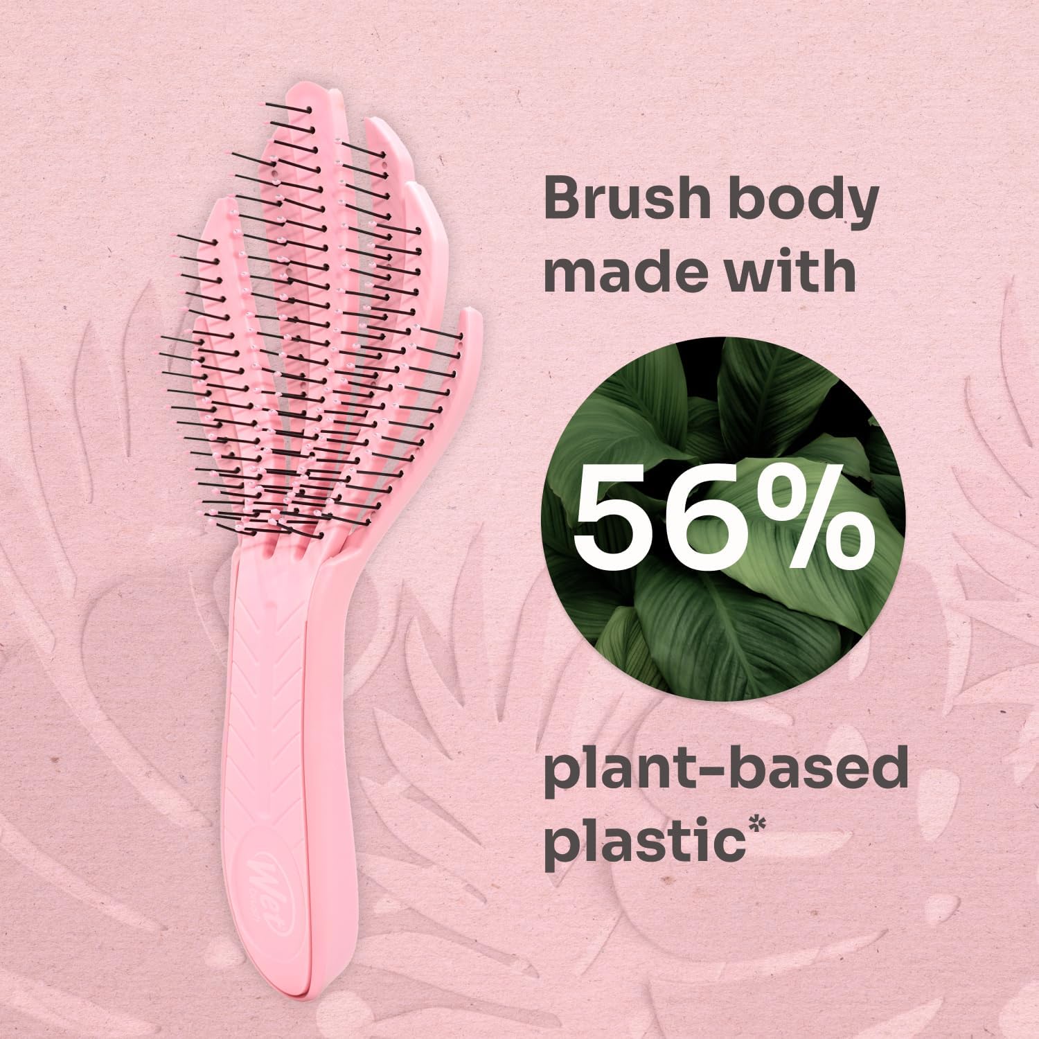 Wet Brush Go Green Curl Detangler Pink, Wetbrush Curly Hair Brush With Flexible Bristles And Brush Fingers To Gently Loosen Tangles I Curly Hair Without Tugging Or Damage, Wet Brush Go Green Brush - Brush Body Made ith 56% Plant Based Plastic, Curly Hair Brush, Wet Brush NZ, Salon Essentials, NZ Salon Supplies