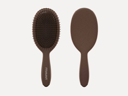 Framar Limited Edition 'Terra' Wheat Fibre Detangle Brush - Earth, Earthy Toned Brown Colour Hair Brush Made From Biodegradable Wheat Fibre