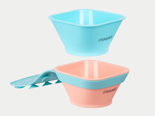 Framar Limited Edition Cookie Cutter Toning Tub Set With Suction Sleeve To Attach To Salon Basin And 2 Bowls, Framar Toning Tub Sleeve Also Fits Connect & Color Framar Bowls, Hair Toning At The Basin - Salon Life Hacks