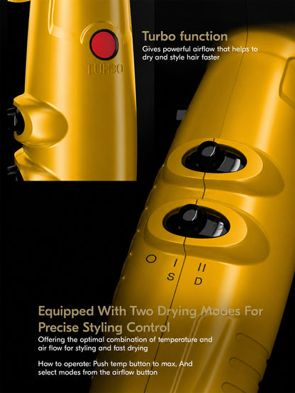 JRL x Lamborghini 2020L Forte Pro 'Feather-Lighweight' Hair Dryer- Yellow