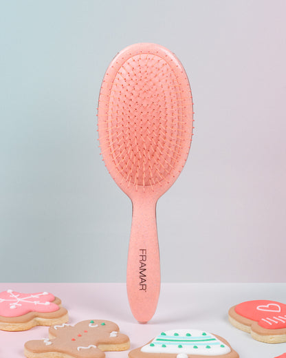 Framar Cookie Cutter 9PC Glitter Detangle Hair Brush Retail Display