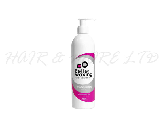 Better Waxing Technology After Wax Lotion - Green Tea 400ml, Post Waxing Skin Soothing Lotion Specifically For Sensitive Areas Like Bikini - Underarms Or Facial Waxing, Calm Skin After Waxing, NZ Hair and Beauty Supplies, NZ Professional Wax Supplies