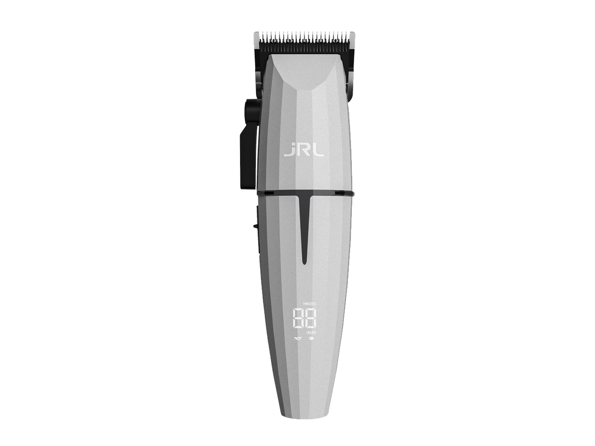 JRL Ghost Clipper White,  JRL Clipper With Smart-Clip Technology, Clipper With 5 Hours Run Time From 3 Hour Charge, Fade Precision Blade, Includes Up Charging Dock & Guides For Clippers, LED Display Shows Remaining Run Time, Authorized JRL Stockist NZ