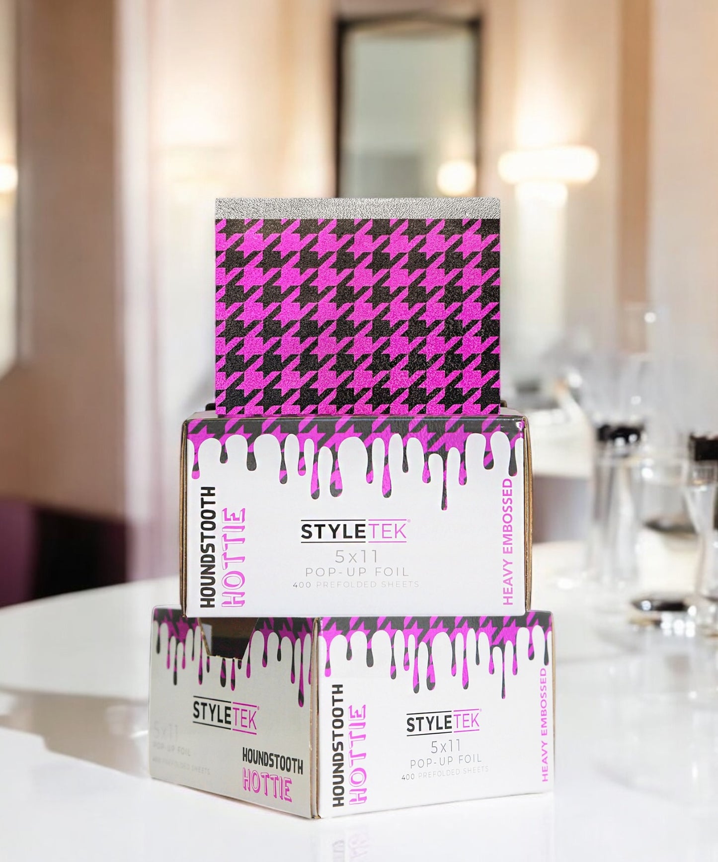 Styletek Houndstooth Hottie Pop-Up Foil 127 x 280mm (5x11) 400 Sheets