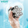 VGR Voyager Bald Head Shaver 6 Blade Rotary