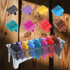 VGR Voyager Professional 8pc Coloured Guide Comb Set w/Caddy