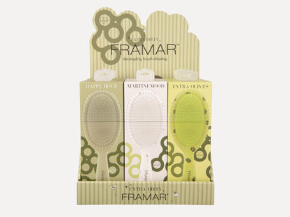 Framar Extra Dirty Detangle Hair Brush Retail Display 9pc