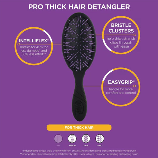Wet Brush Pro Thick Hair Detangle Brush - Black